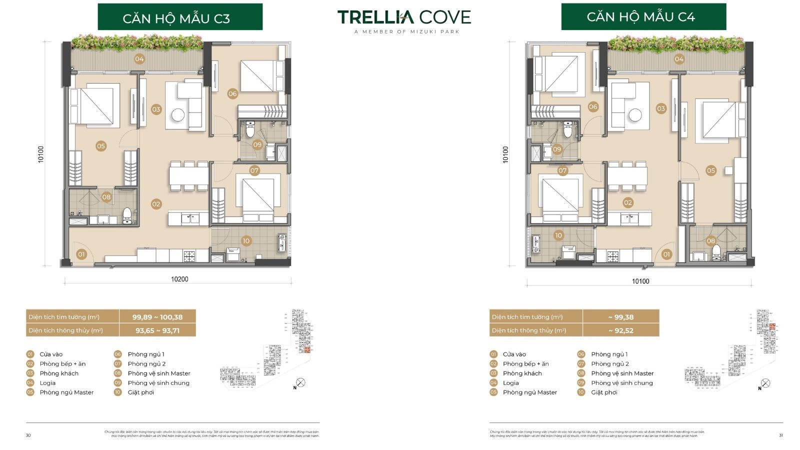 Mặt bằng dự án Trellia Cove Mizuki Park
