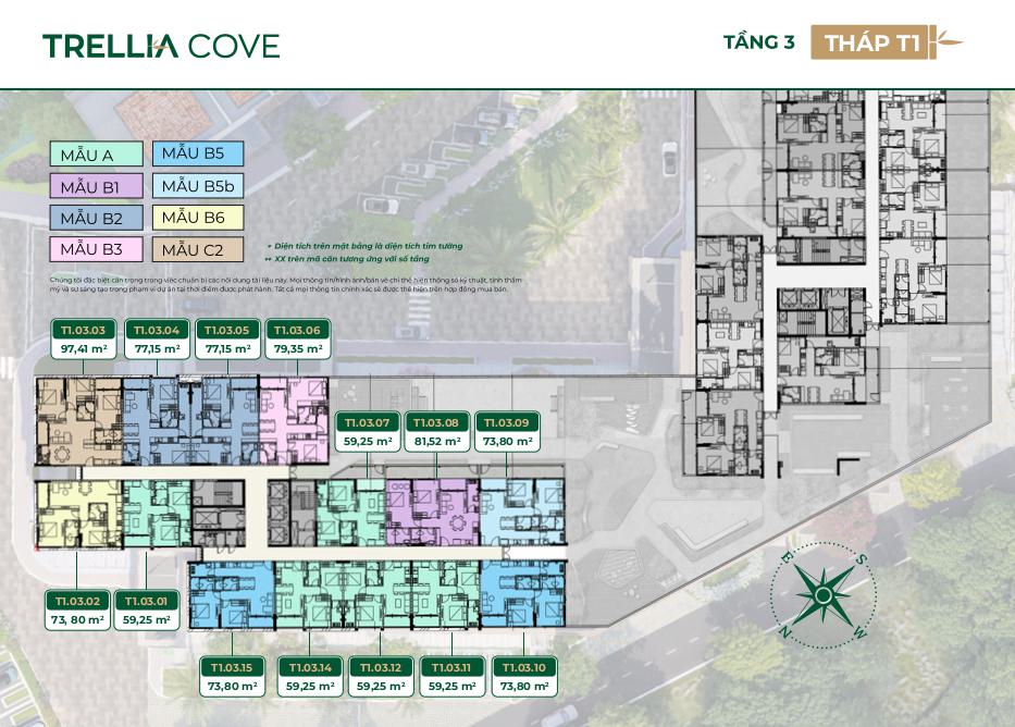 Mặt bằng dự án Trellia Cove Mizuki Park