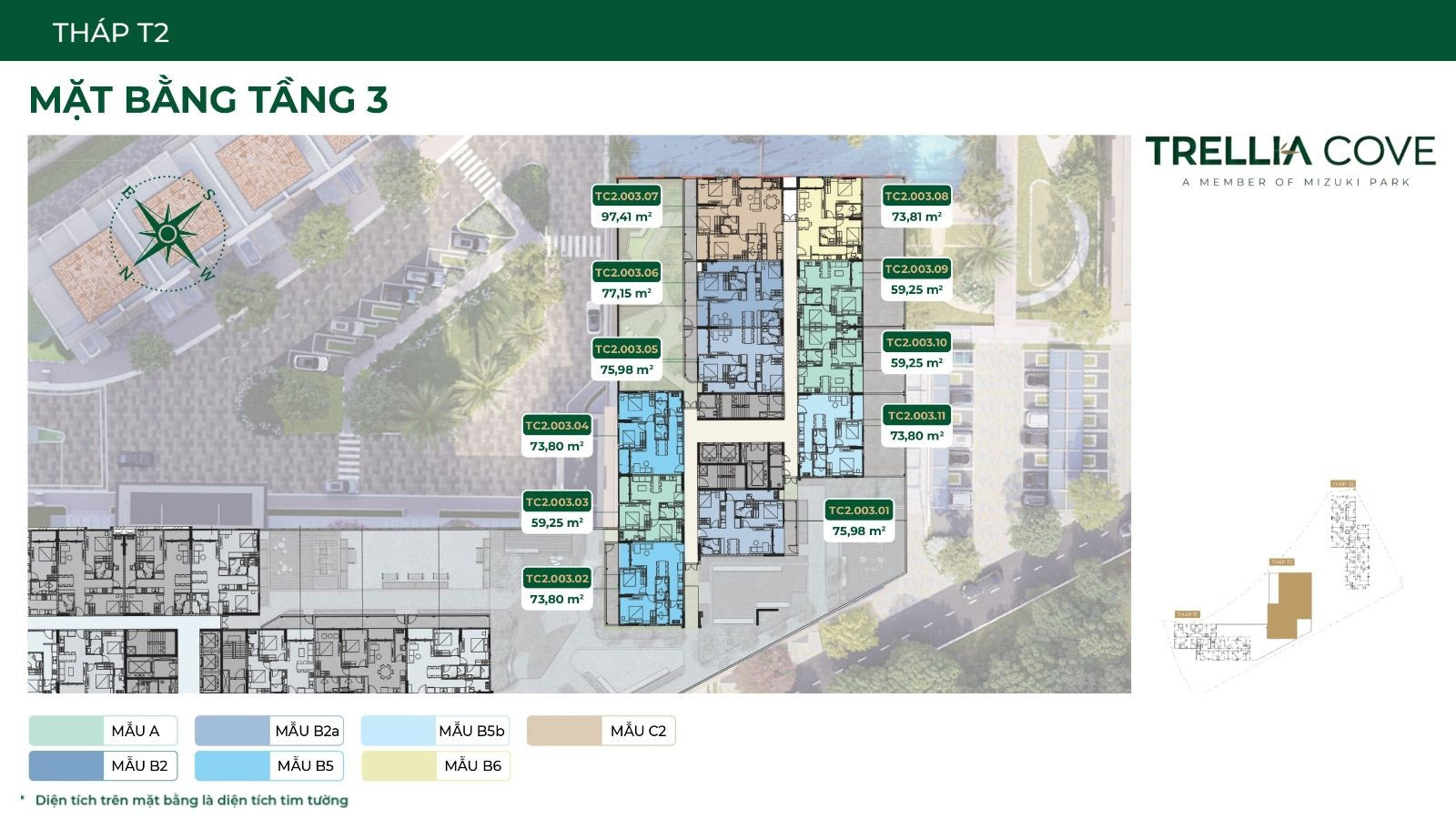 Mặt bằng dự án Trellia Cove Mizuki Park