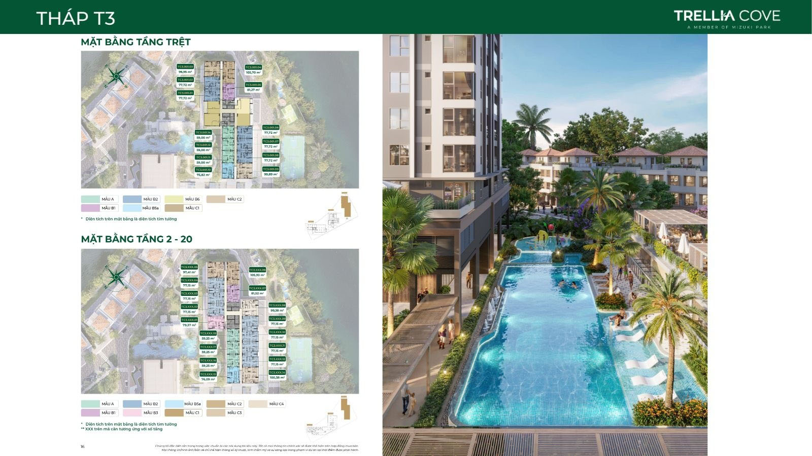 Mặt bằng dự án Trellia Cove Mizuki Park