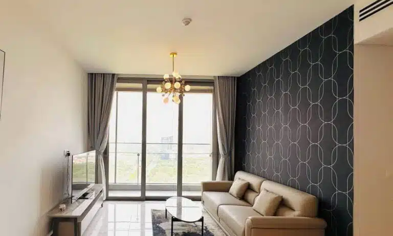 Căn 2 phòng ngủ cho thuê Empire City lầu cao Linden nội thất đủ view L81