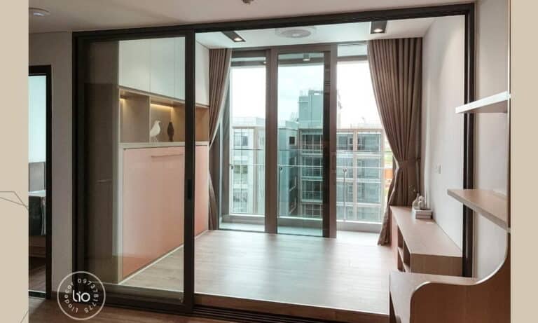 Cho thuê căn hộ Empire City 1 phòng ngủ view hồ bơi toà Tilia nhà đẹp