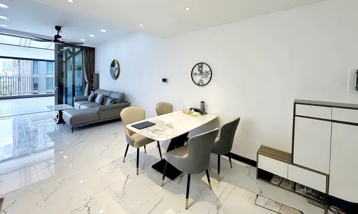 Cho thuê Empire City 1 phòng ngủ Linden nhà đẹp có sân vườn view Bitexco