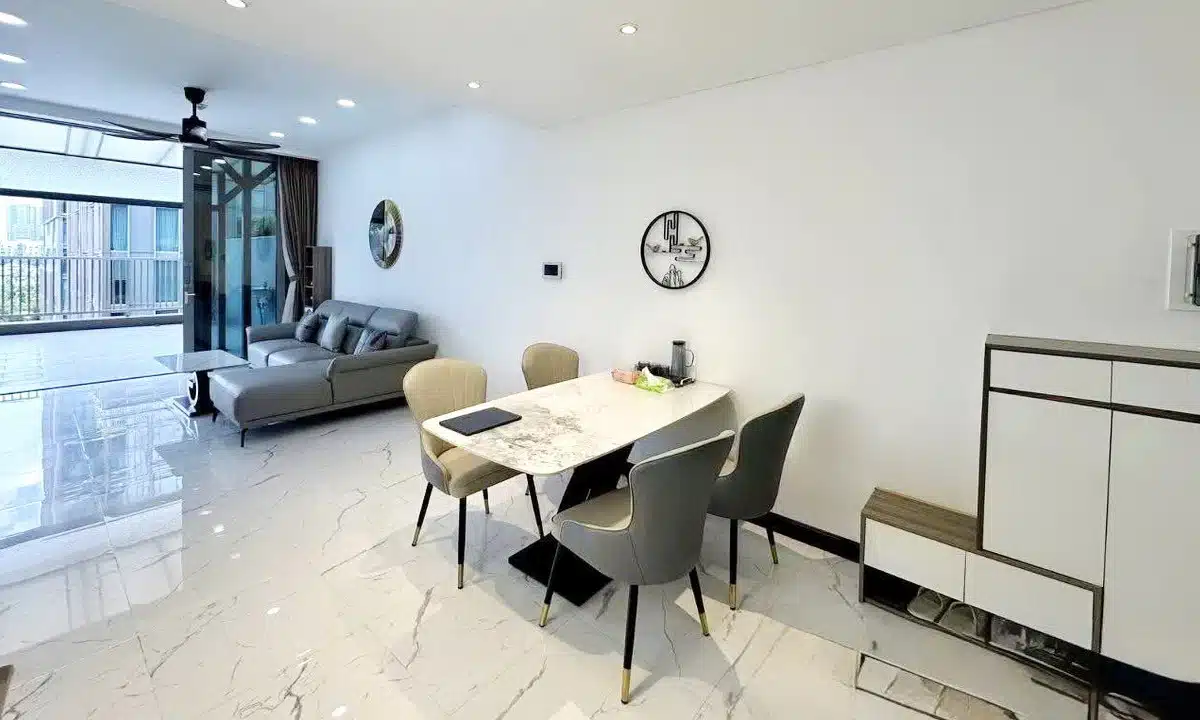 Cho thuê Empire City 1 phòng ngủ Linden nhà đẹp có sân vườn view Bitexco