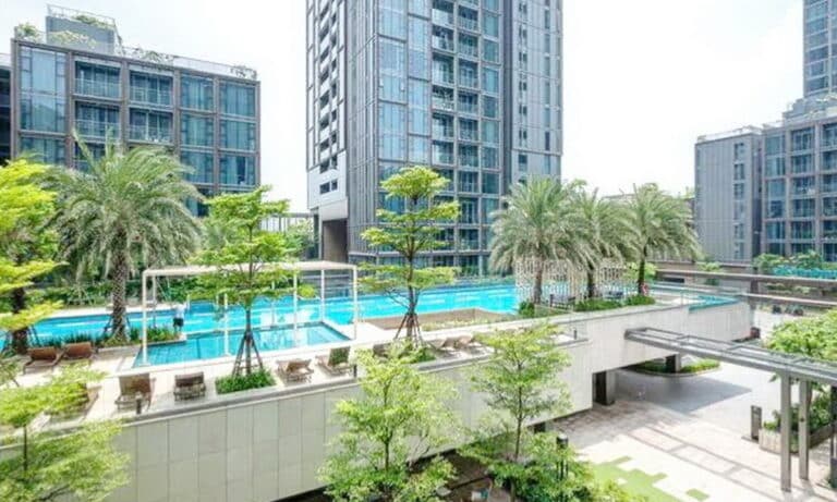 Cho thuê căn hộ Empire City 1 phòng ngủ view hồ bơi khu Tilia full nội thất