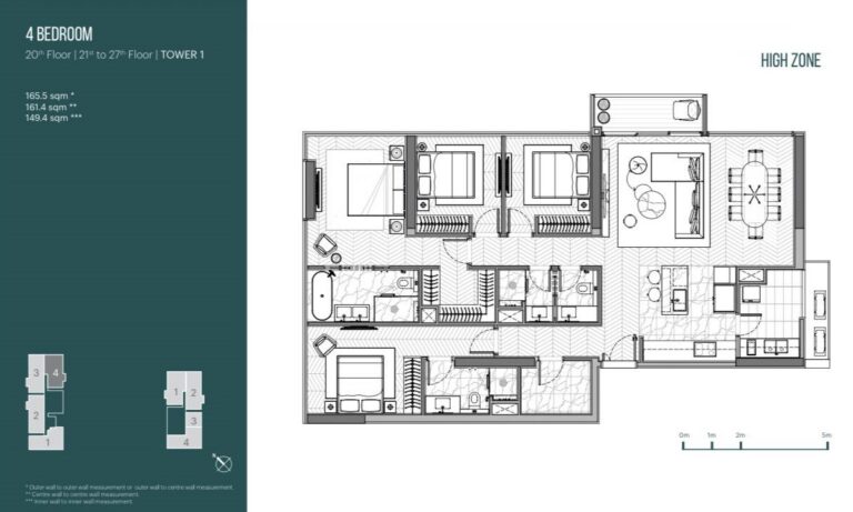 [Empire City] Narra căn hộ 4 phòng ngủ bán nội thất cơ bản view sông mát mẻ