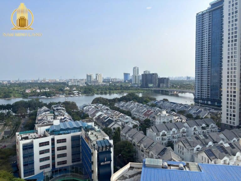 Saigon Pearl toà Sapphire cho thuê 2 phòng ngủ lầu cao nhà đẹp view sông