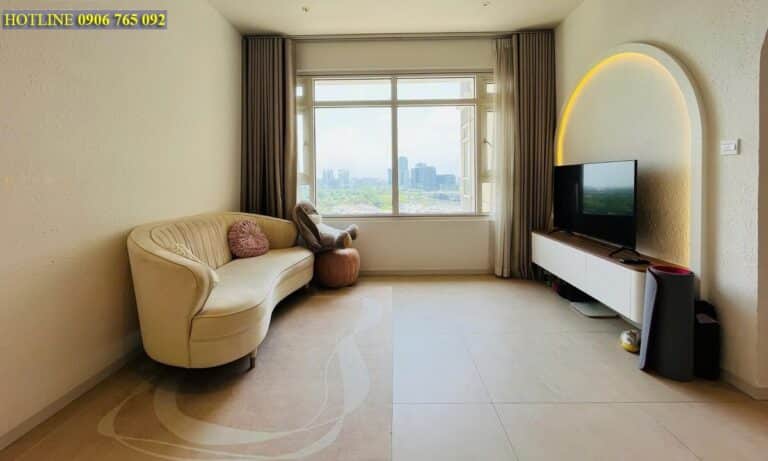 Saigon Pearl toà Sapphire cho thuê 2 phòng ngủ nhà đẹp lầu cao view sông