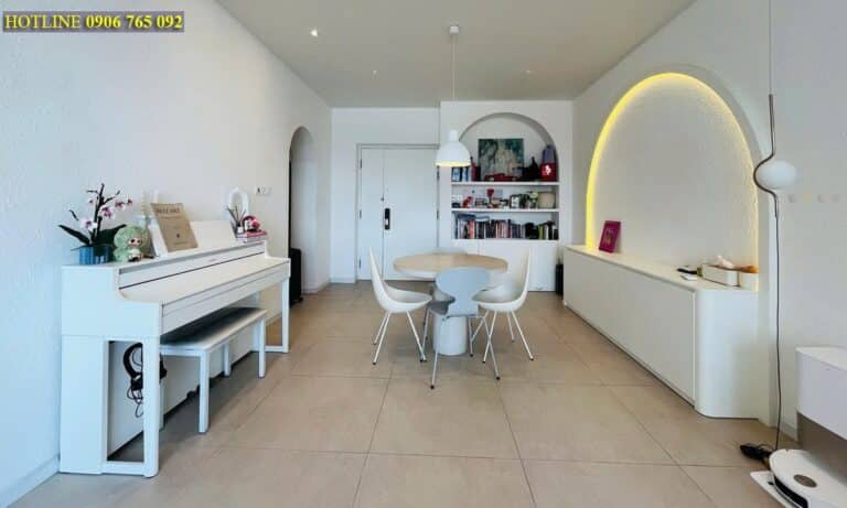 Saigon Pearl toà Sapphire cho thuê 2 phòng ngủ nhà đẹp lầu cao view sông