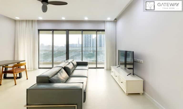 Gateway Thảo Điền cho thuê căn hộ 4 phòng ngủ có nội thất view L81 lầu cao