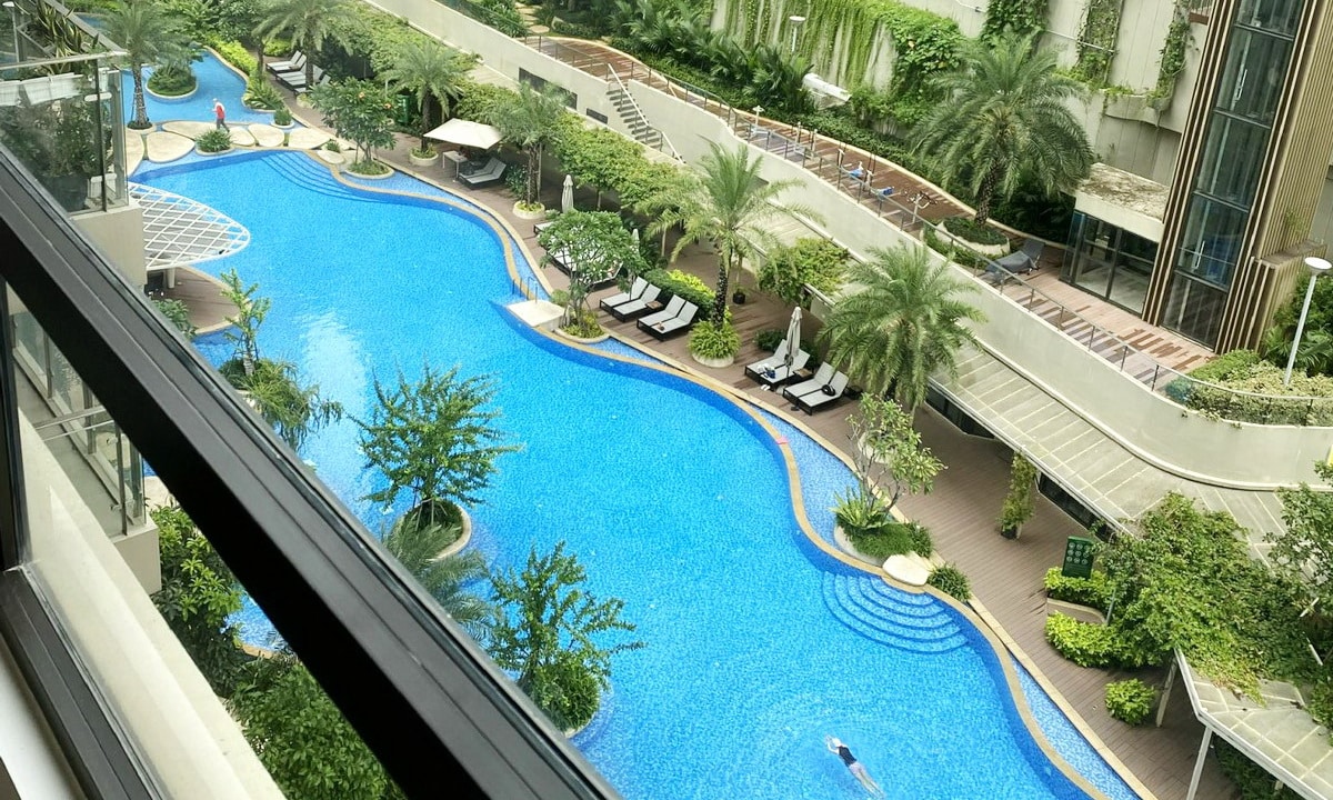 Estella Heights cho thuê căn hộ 2 phòng ngủ rộng nội thất đẹp view hồ bơi