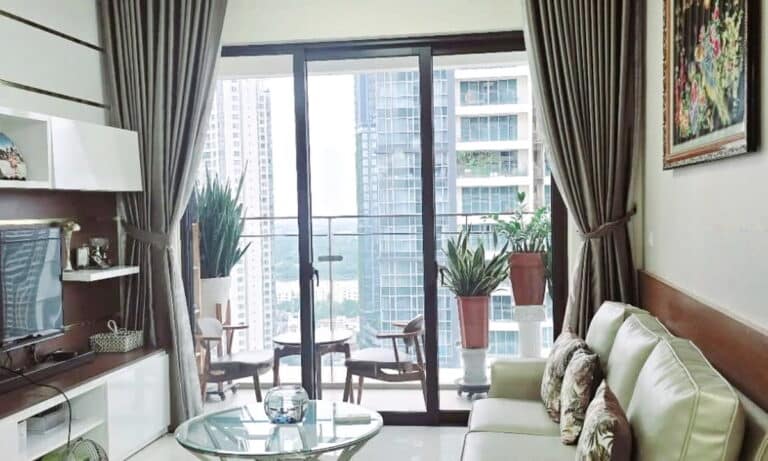 Estella Heights cho thuê căn hộ 2 phòng ngủ rộng có nội thất lầu cao thoáng