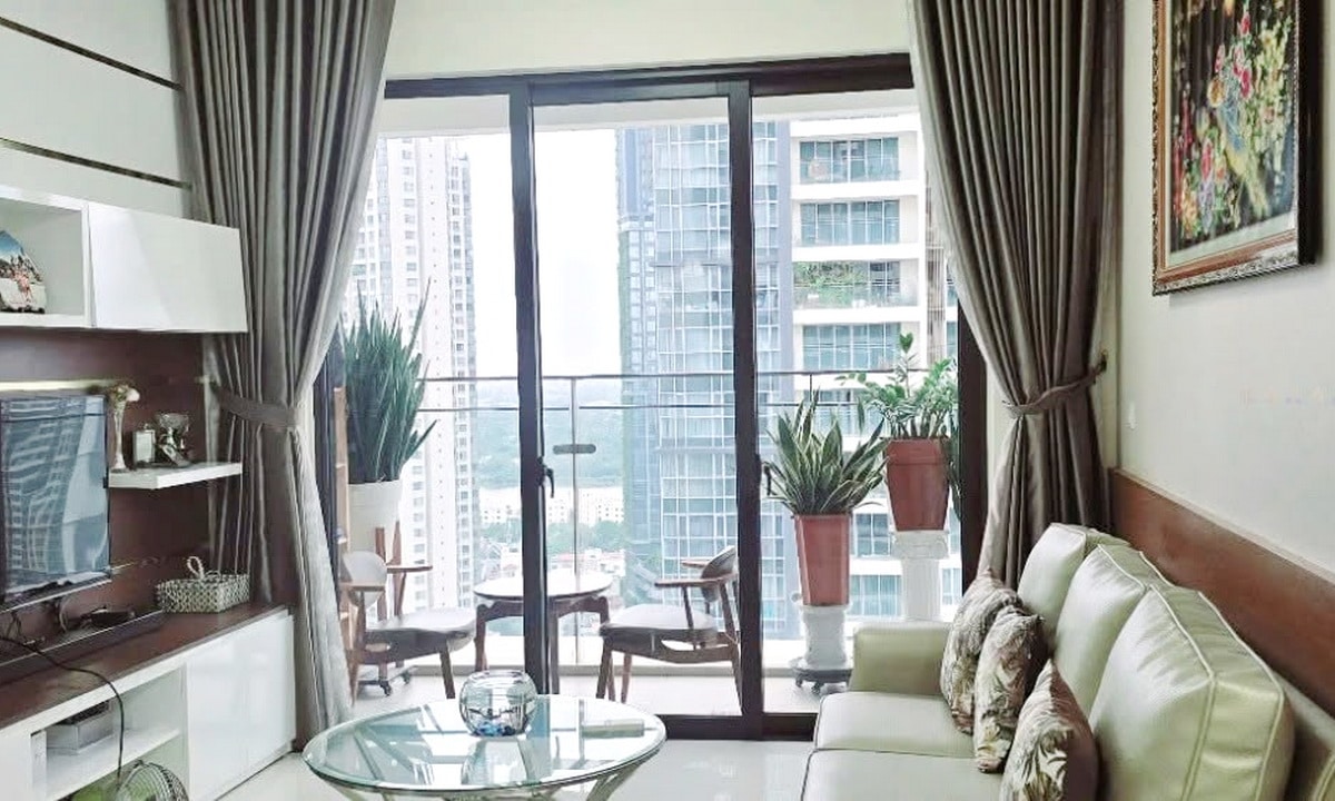 Estella Heights cho thuê căn hộ 2 phòng ngủ rộng có nội thất lầu cao thoáng