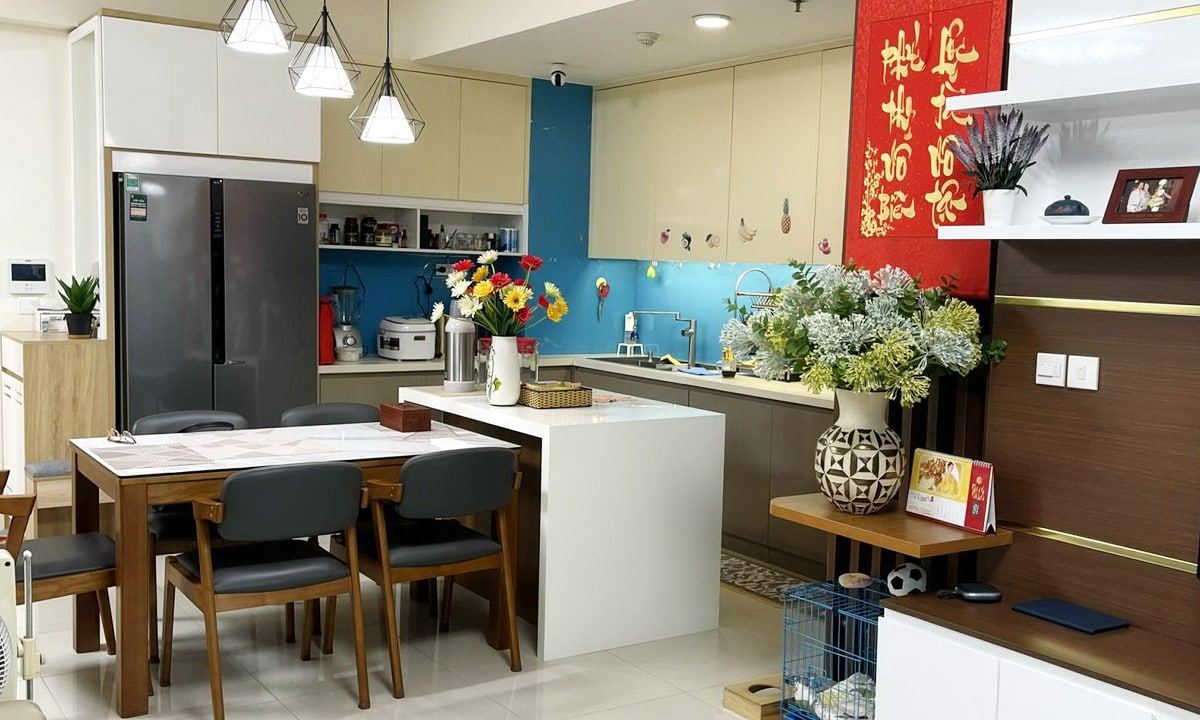 Estella Heights cho thuê căn hộ 2 phòng ngủ rộng có nội thất lầu cao thoáng