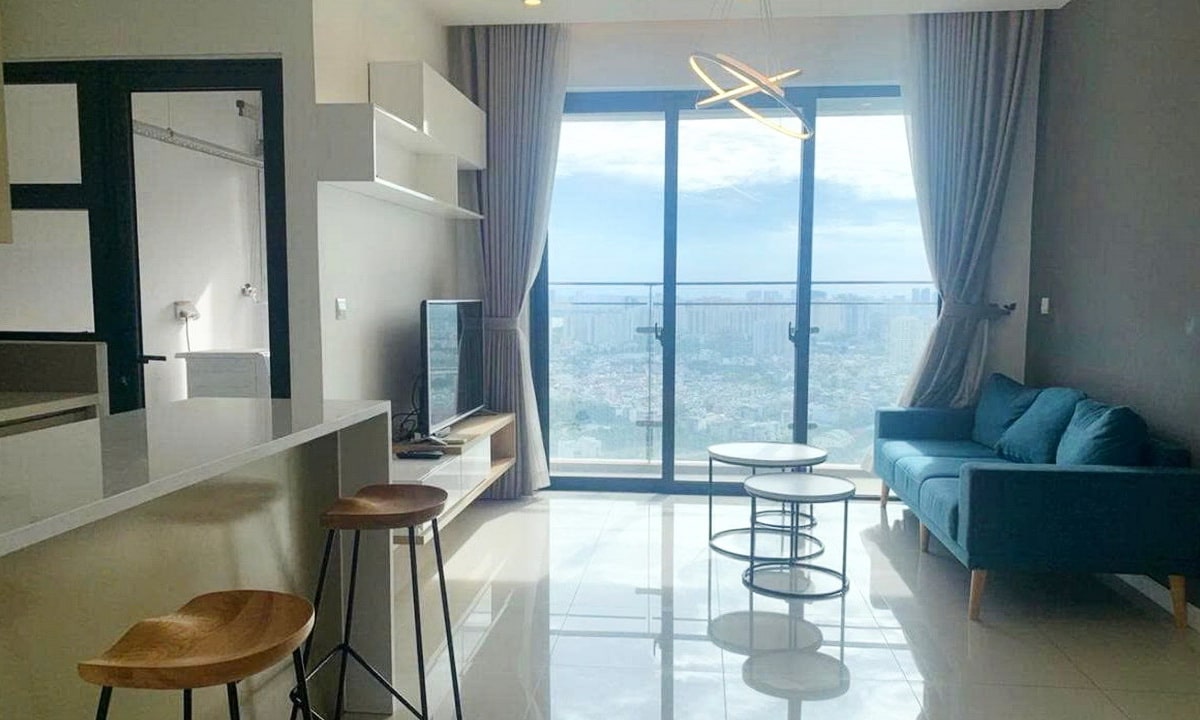 Estella Heights căn hộ 2 phòng ngủ bán nội thất đầy đủ lầu cao view L81 đẹp