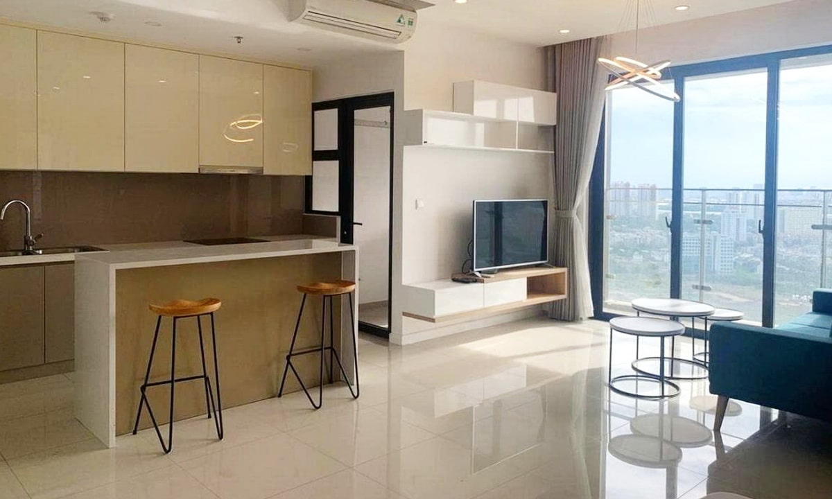 Estella Heights căn hộ 2 phòng ngủ bán nội thất đầy đủ lầu cao view L81 đẹp