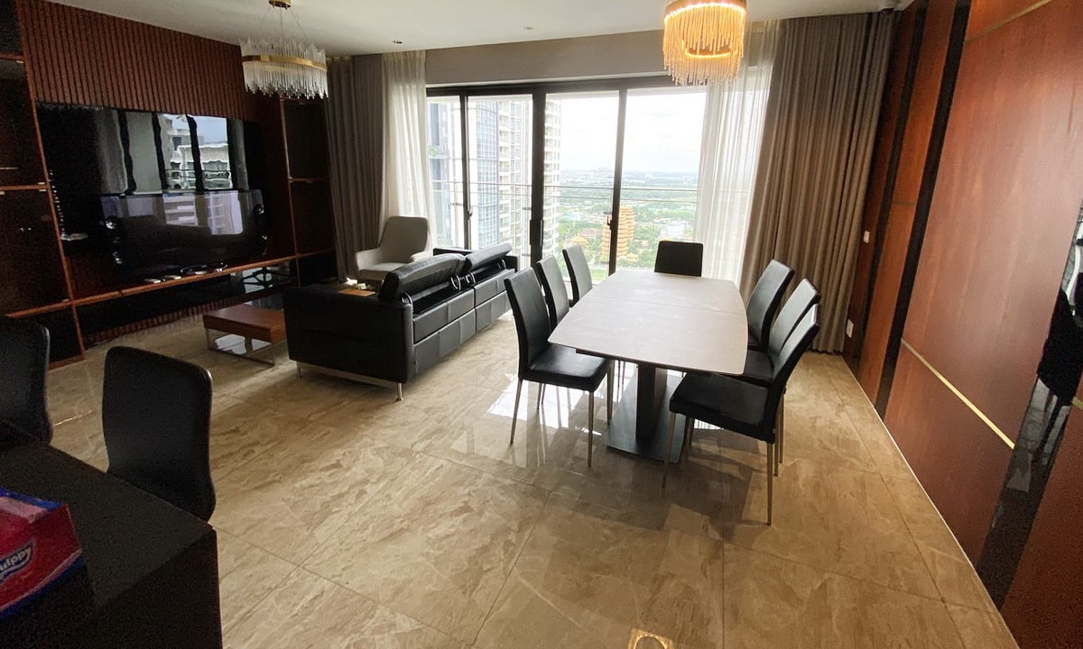 Estella Heights cho thuê căn hộ 4 phòng ngủ rộng đầy đủ nội thất tầng 24