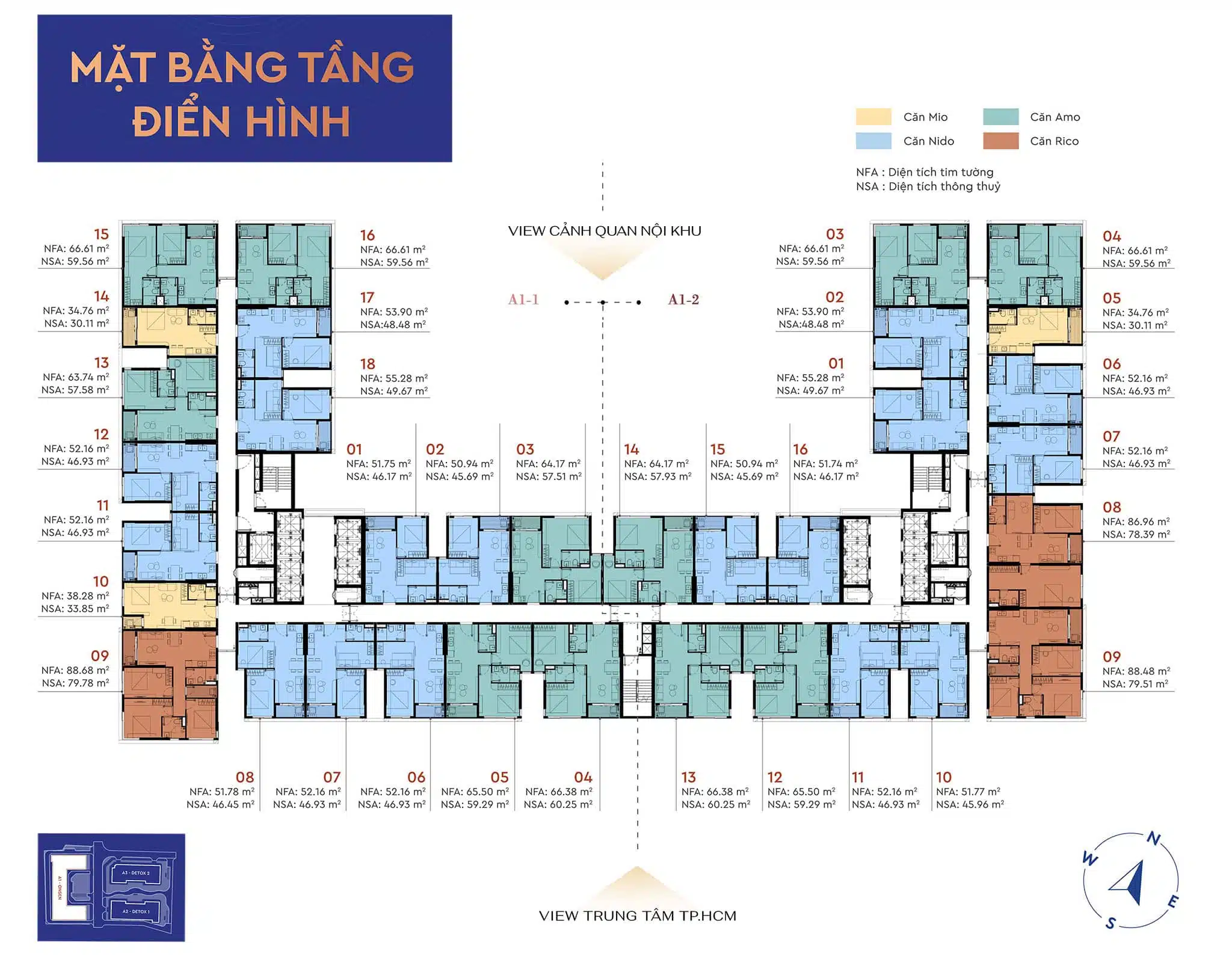 Mặt Bằng Căn Hộ Monrei Saigon Chi Tiết Từng Loại Căn