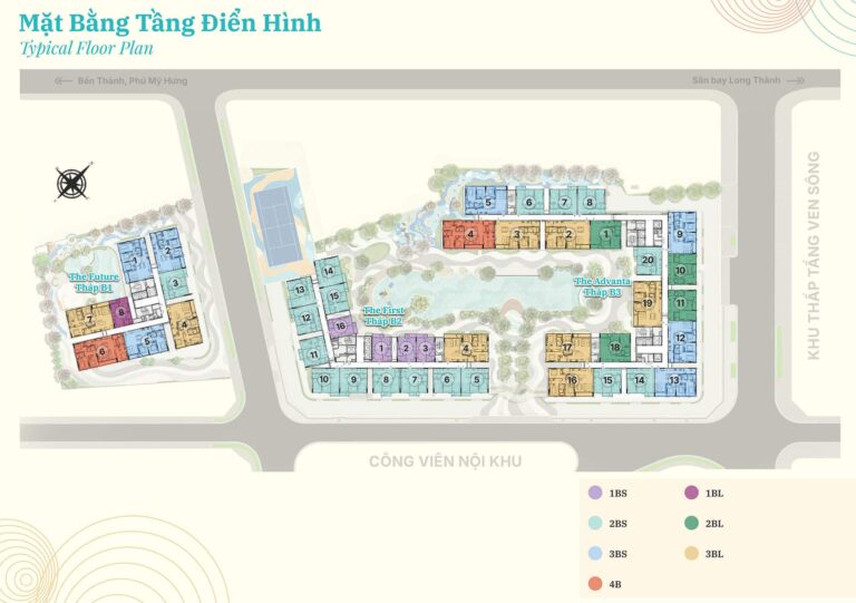 Mặt bằng căn hộ Gladia Heights : Thiết Kế Thông Minh Cho Tổ Ấm Hiện Đại