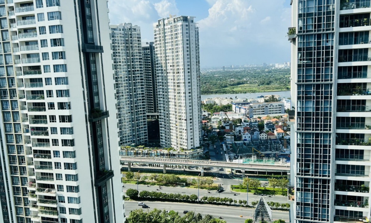 Estella Heights cho thuê căn hộ 2 phòng ngủ rộng có nội thất lầu cao thoáng