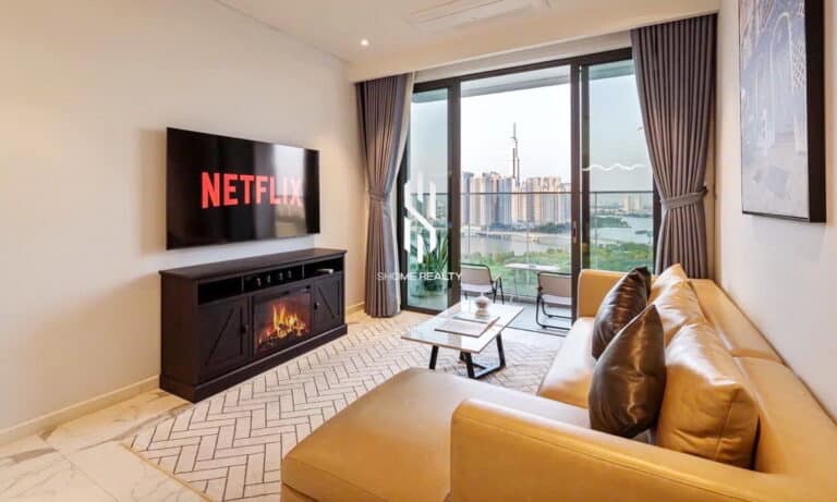 The Metropole khu Crest 2 phòng ngủ cho thuê nội thất đẹp lầu cao thoáng