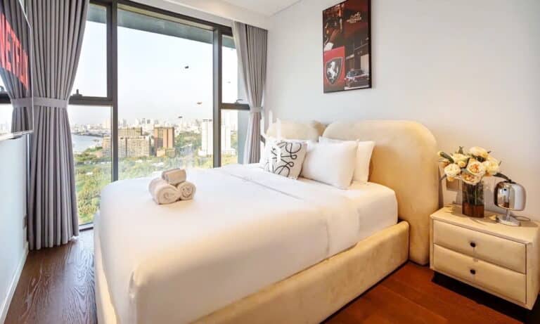 The Metropole khu Crest 2 phòng ngủ cho thuê nội thất đẹp lầu cao thoáng