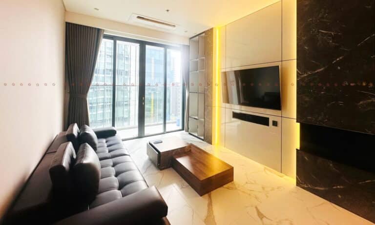 The Metropole khu Crest căn hộ 2 phòng ngủ cho thuê đủ nội thất lầu cao