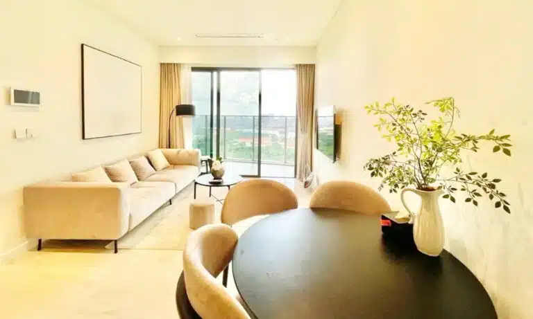 The Metropole khu Opera 2 phòng ngủ cho thuê lầu cao view sông có nội thất