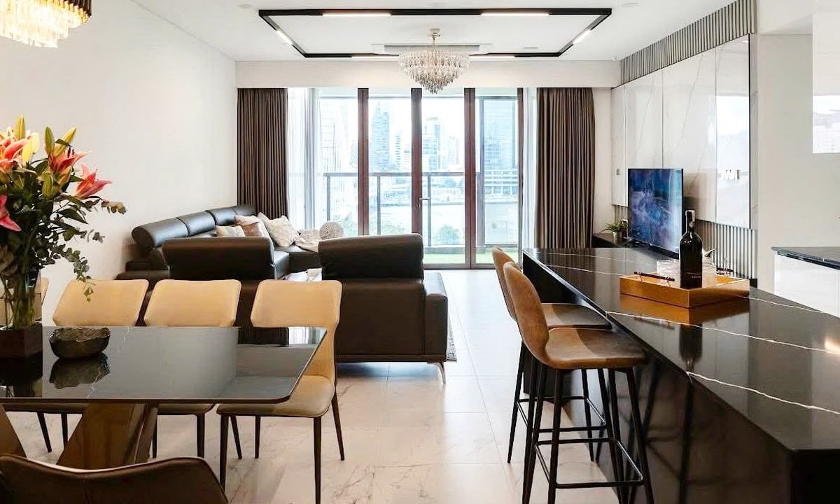 The Metropole Galleria cho thuê căn hộ 4 phòng ngủ full nội thất view sông