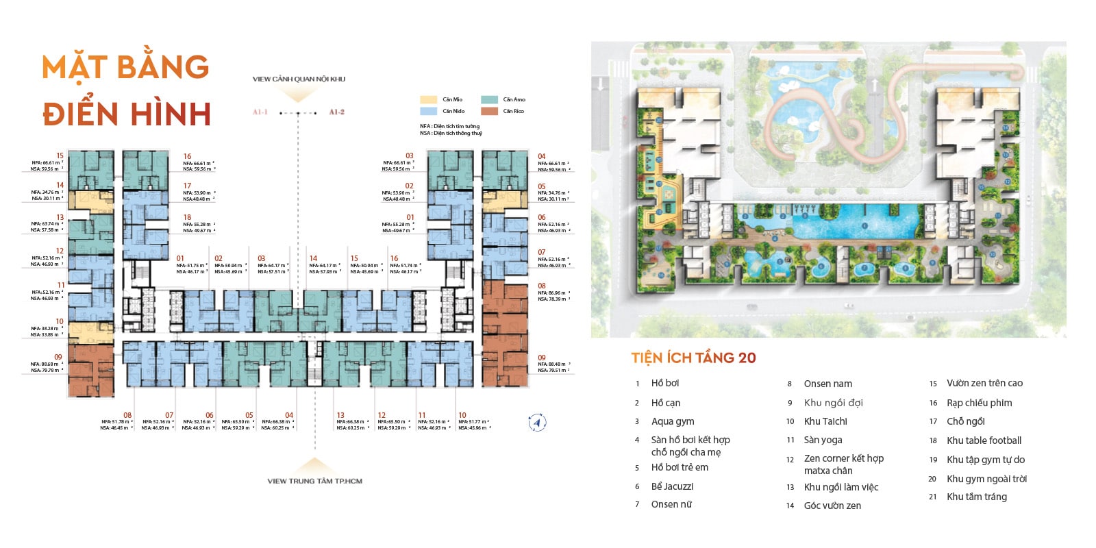 Mặt Bằng Căn Hộ Monrei Saigon Chi Tiết Từng Loại Căn