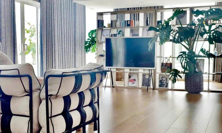 River Garden cho thuê căn penthouse 4 phòng ngủ nội thất xin rộng thoáng