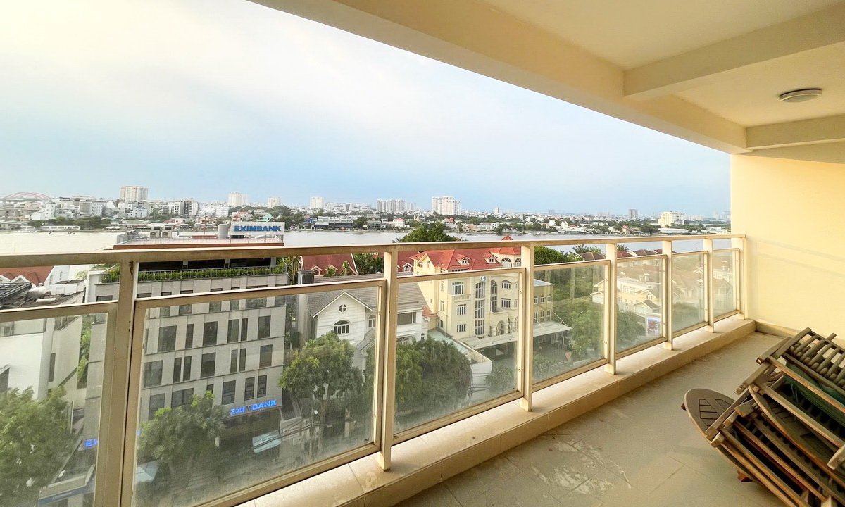 River Garden cho thuê căn hộ 2 phòng ngủ rộng nhà trống view sông thoáng