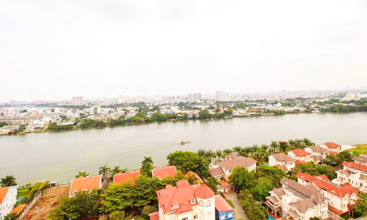 River Garden căn hộ 2 phòng ngủ cho thuê diện tích rộng nhà trống view sông