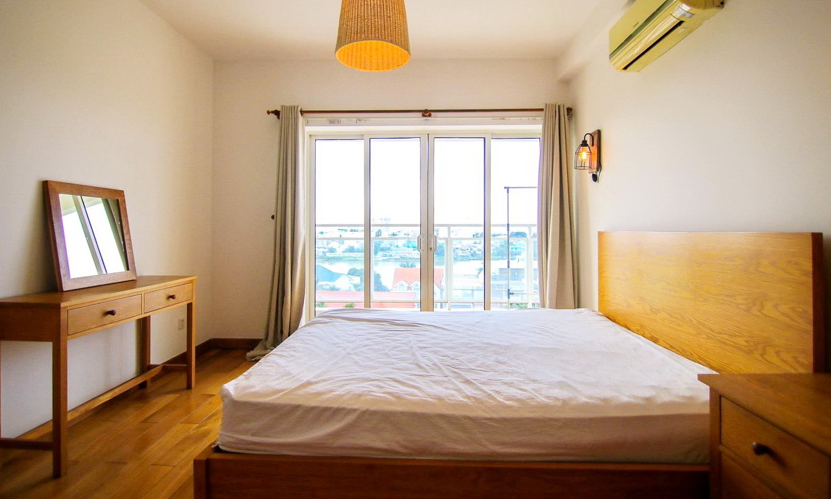 River Garden căn hộ 2 phòng ngủ cho thuê diện tích rộng nhà trống view sông