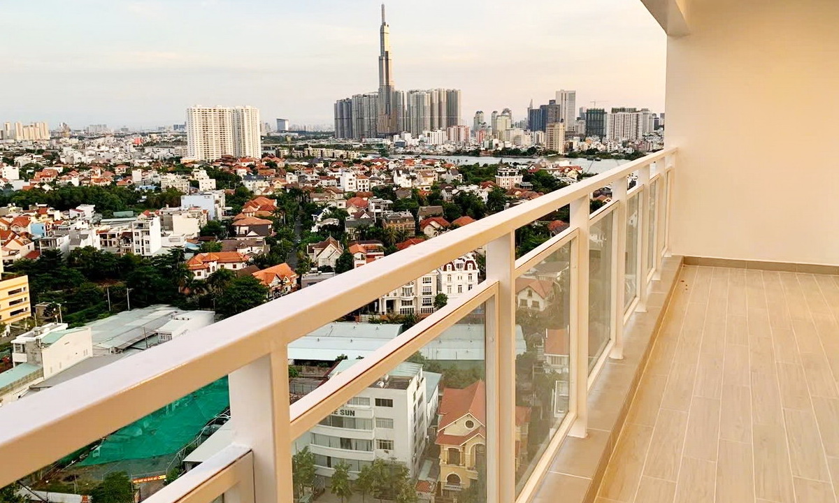 River Garden cho thuê căn duplex 3 phòng ngủ nội thất xịn lầu cao view sông