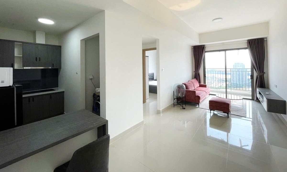 The Sun Avenue cho thuê căn hộ 1 phòng ngủ nhà đẹp lầu cao view sông