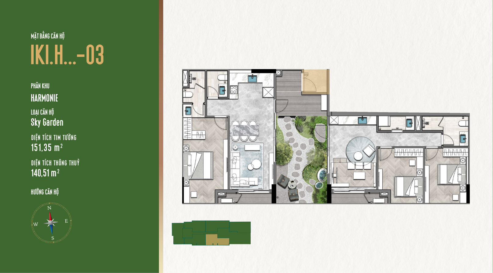 Mặt Bằng Căn Hộ IKI Village: Thiết Kế Garden Homes Độc Đáo
