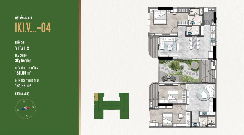 Mặt Bằng Căn Hộ IKI Village: Thiết Kế Garden Homes Độc Đáo