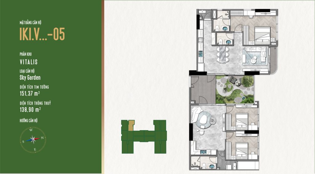 Mặt Bằng Căn Hộ IKI Village: Thiết Kế Garden Homes Độc Đáo