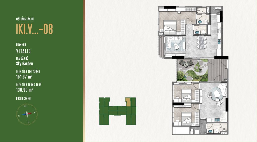Mặt Bằng Căn Hộ IKI Village: Thiết Kế Garden Homes Độc Đáo
