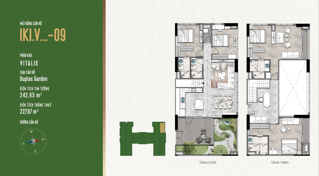 Mặt Bằng Căn Hộ IKI Village: Thiết Kế Garden Homes Độc Đáo