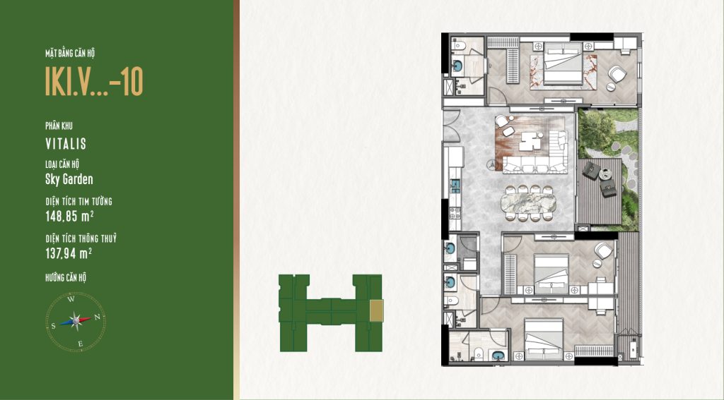 Mặt Bằng Căn Hộ IKI Village: Thiết Kế Garden Homes Độc Đáo