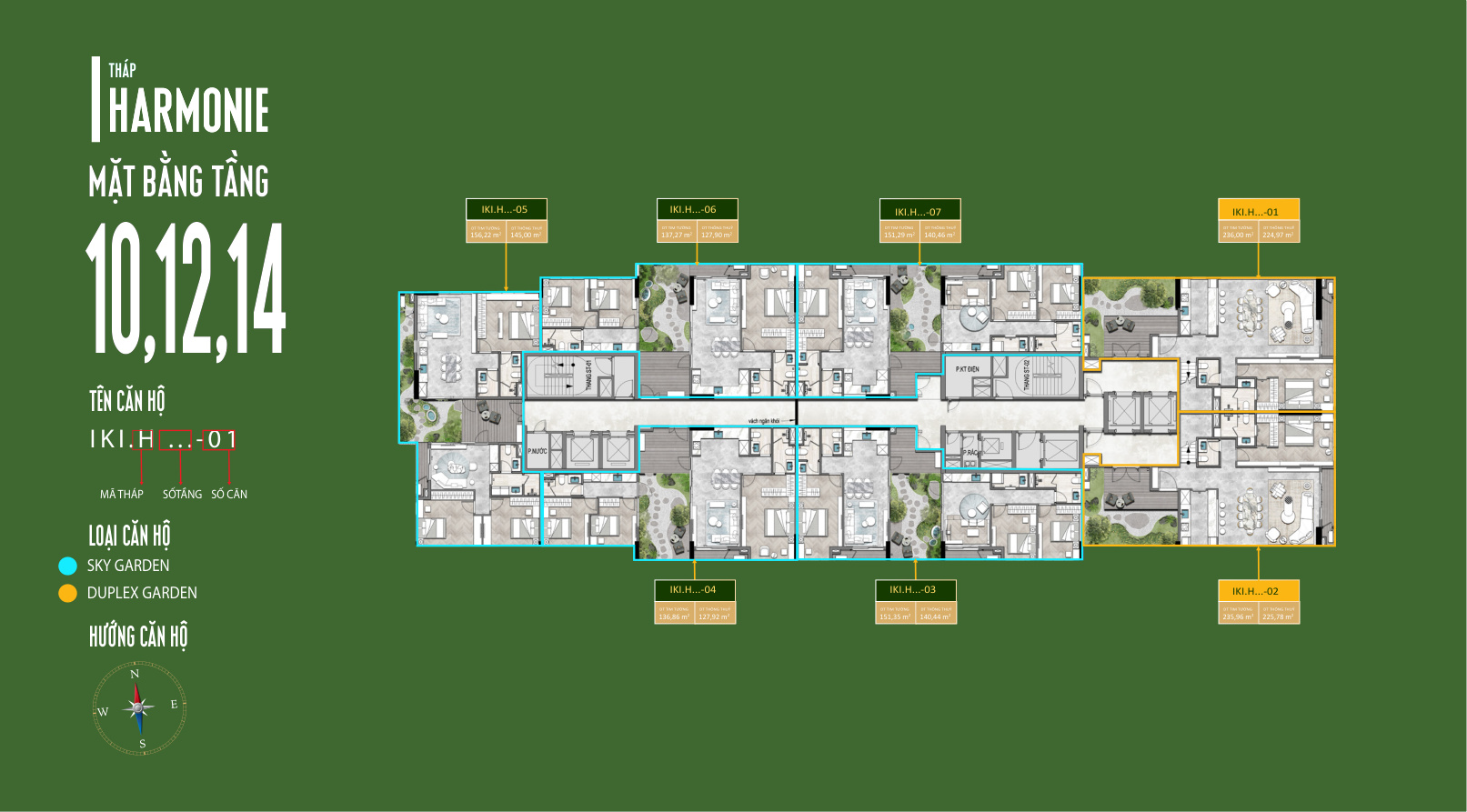 Mặt Bằng Căn Hộ IKI Village: Thiết Kế Garden Homes Độc Đáo