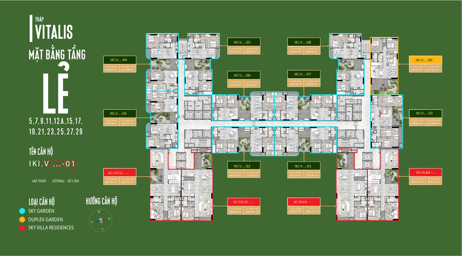 Mặt Bằng Căn Hộ IKI Village: Thiết Kế Garden Homes Độc Đáo