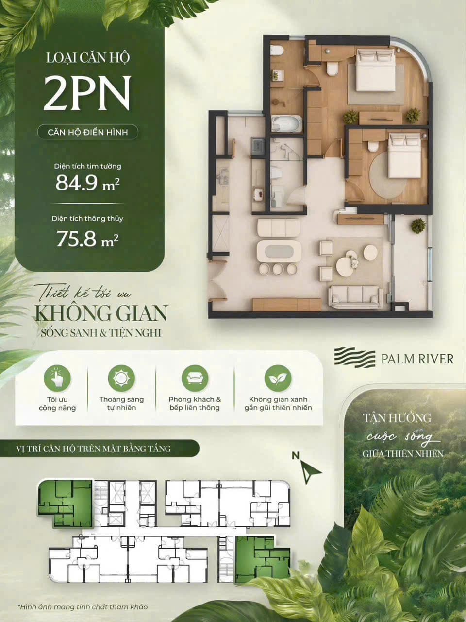Mặt bằng căn hộ Palm River: Phân tích layout & kinh nghiệm chọn căn