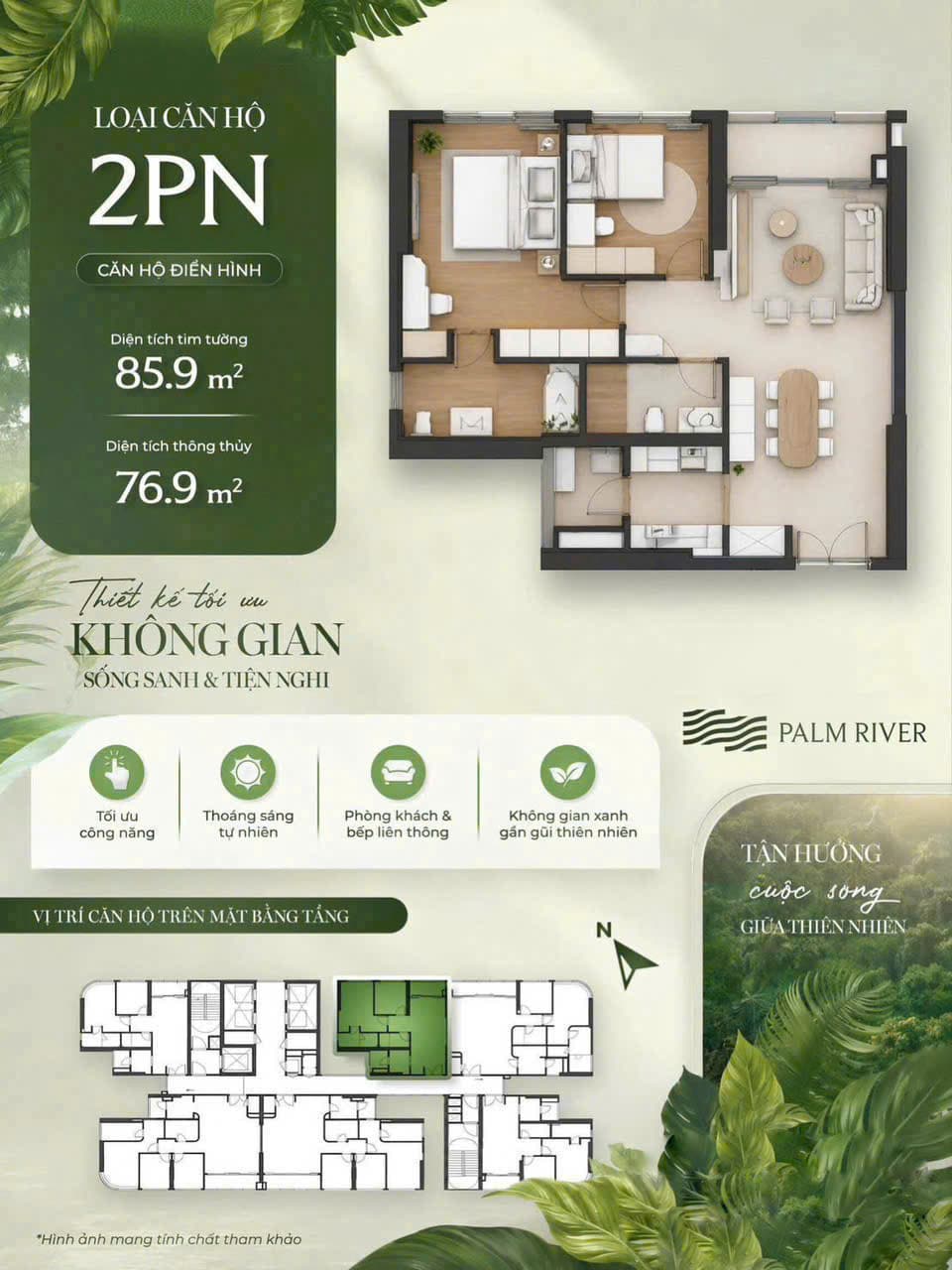 Mặt bằng căn hộ Palm River: Phân tích layout & kinh nghiệm chọn căn