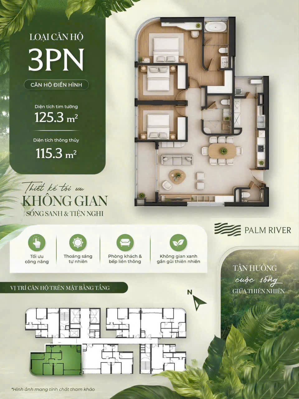Mặt bằng căn hộ Palm River: Phân tích layout & kinh nghiệm chọn căn
