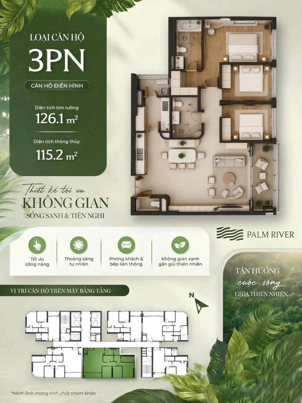 Mặt bằng căn hộ Palm River: Phân tích layout & kinh nghiệm chọn căn