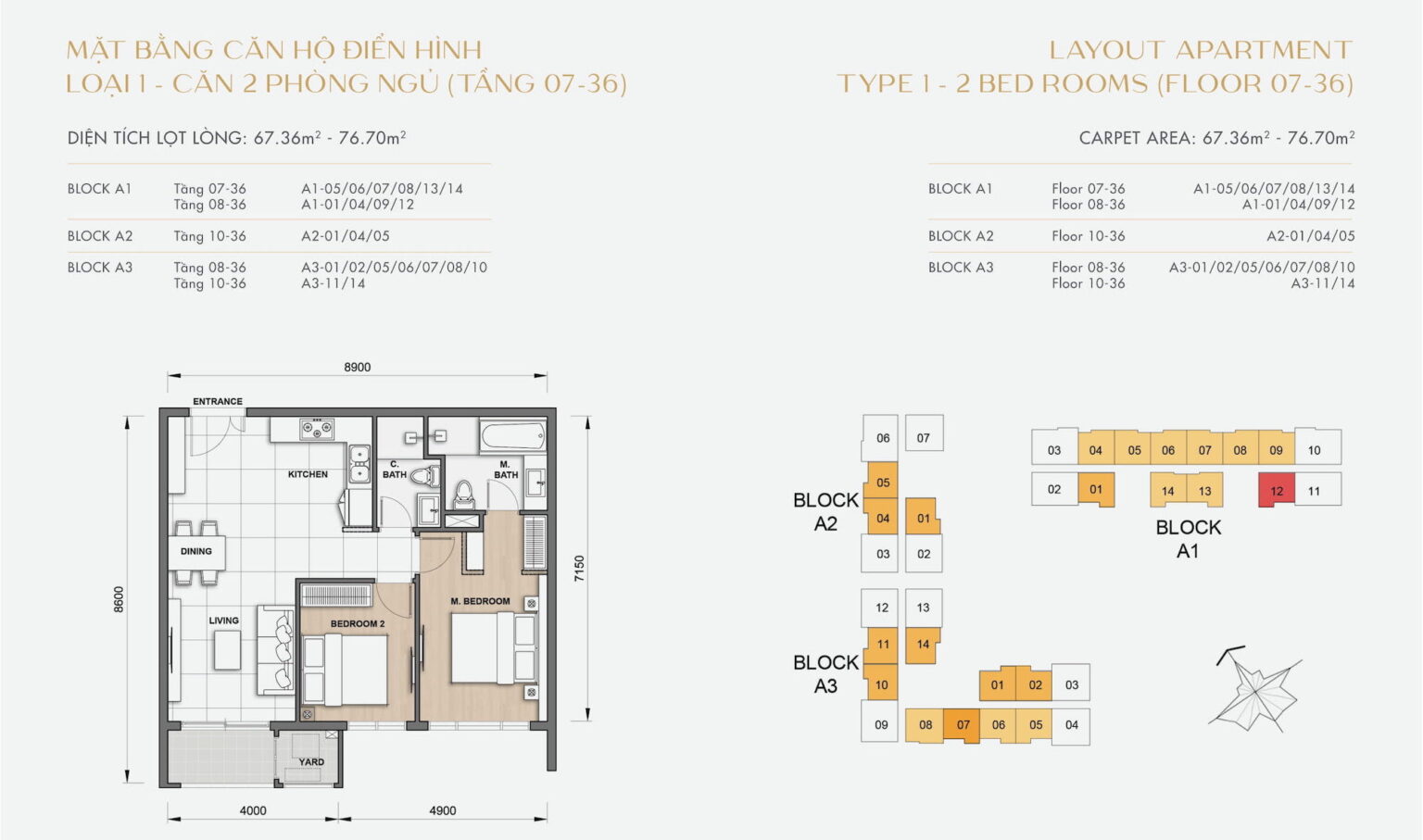 Mặt bằng căn hộ The Grand Manhattan: Thiết kế layout, diện tích