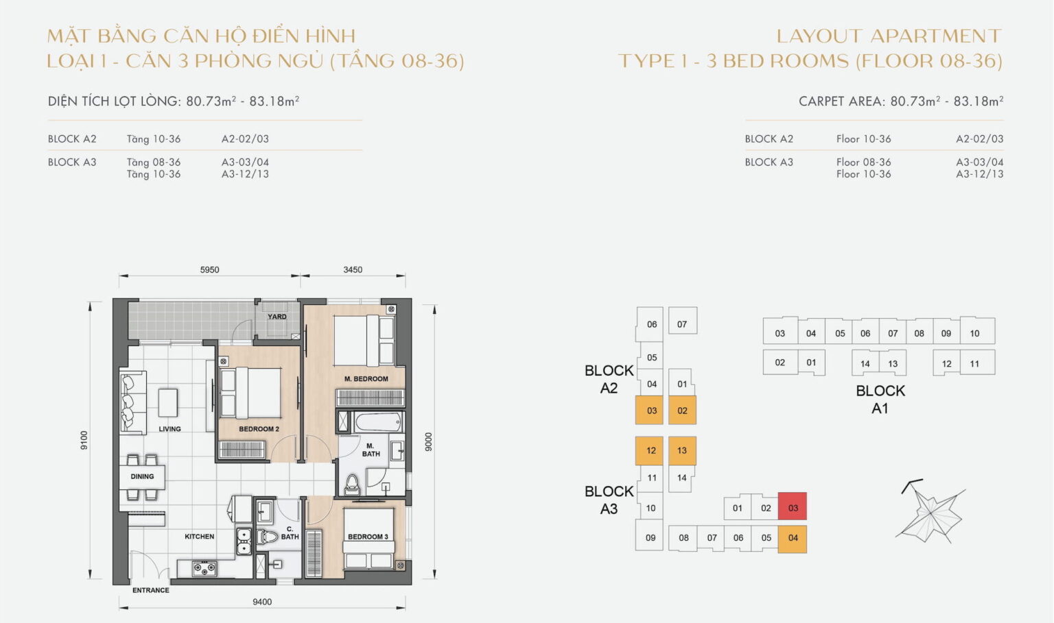 Mặt bằng căn hộ The Grand Manhattan: Thiết kế layout, diện tích